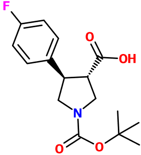 (image for) MC095244 Boc-(±)-trans-4-(4-fluoro-phenyl)-pyrrolidine-3-COOH